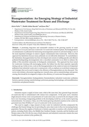 Bioaugmentation: an Emerging Strategy of Industrial Wastewater Treatment for Reuse and Discharge