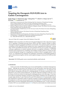 Targeting the Oncogenic FGF-FGFR Axis in Gastric Carcinogenesis