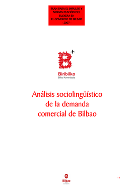 Análisis Sociolingüístico De La Demanda Comercial De Bilbao