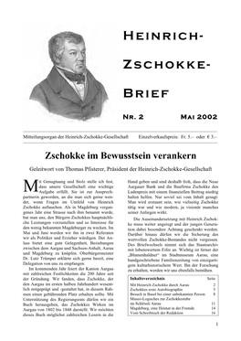 Heinrich- Zschokke- Brief