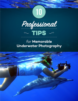 For Memorable Underwater Photography Thank You for Downloading Our Guide “10 Professional Tips for Memorable Underwater Photography”