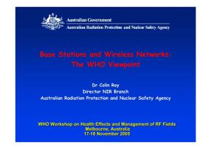 Base Stations and Wireless Networks: the WHO Viewpoint