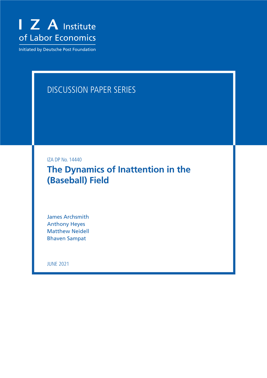 The Dynamics of Inattention in the (Baseball) Field