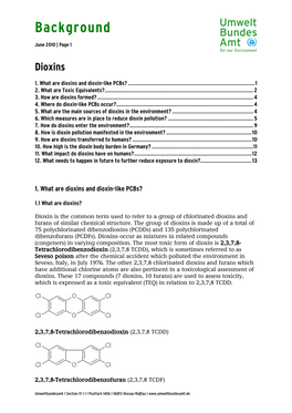 Background Dioxins