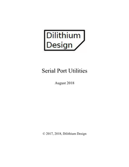 Serial Port Utilities Installation