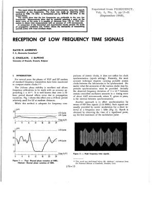 Reception of Low Frequency Time Signals