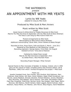 An Appointment with Mr Yeats