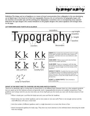 Typographya Quick Lesson In