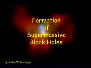 Formation of Supermassive Black Holes