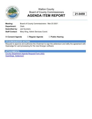 21-0459 Agenda Item Report
