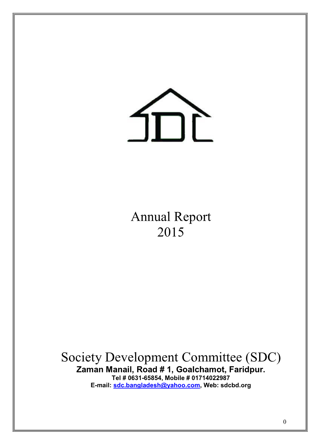 Annual Report 2015 Society Development Committee (SDC)