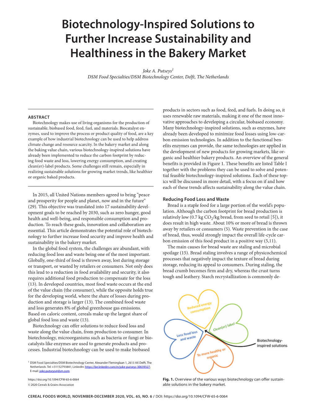 Biotechnology-Inspired Solutions to Further Increase Sustainability and Healthiness in the Bakery Market