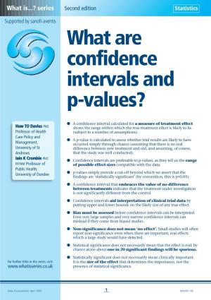 What Are Confidence Intervals and P-Values?