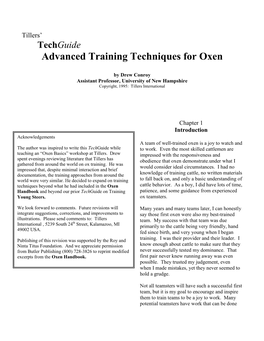 Advanced Training Techniques for Oxen Techguide