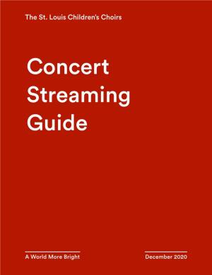 SLCC • Concert Streaming Guide