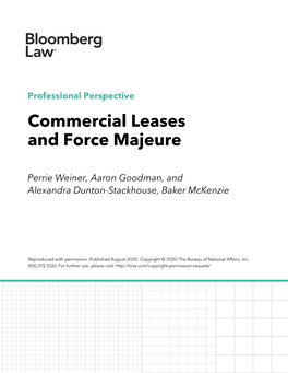 Commercial Leases and Force Majeure