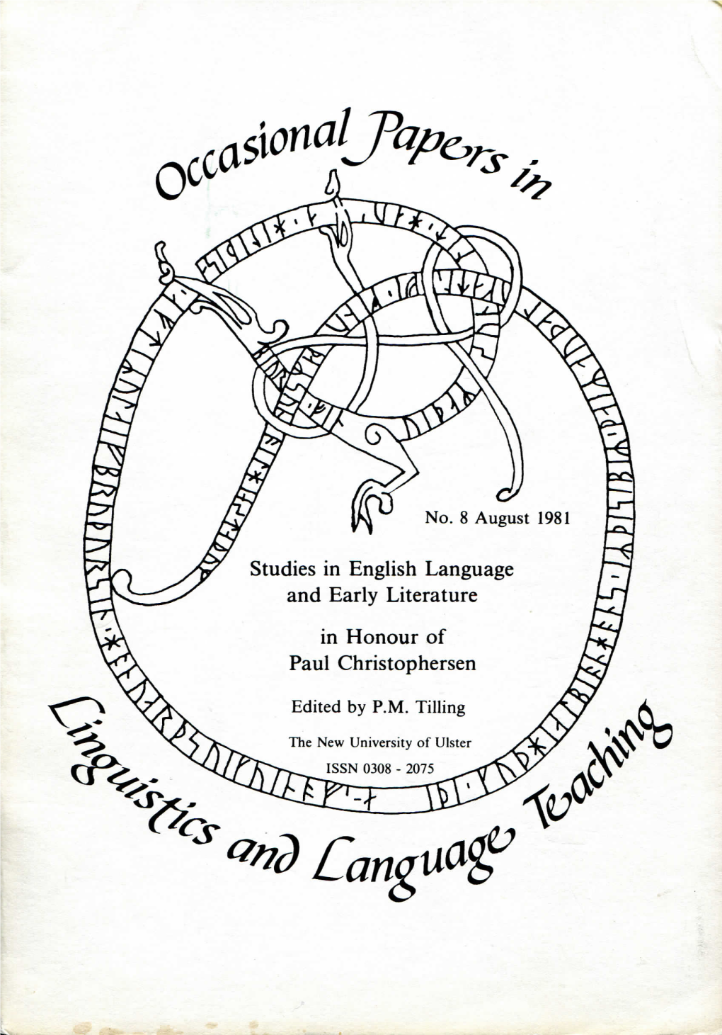 Studies in English Language and Early Literature in Honour of Paul Christophersen