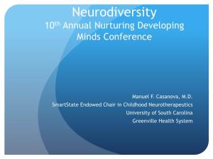 Neurodiversity 10Th Annual Nurturing Developing Minds Conference
