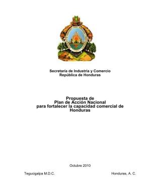 Propuesta De Plan De Acción Nacional Para Fortalecer La Capacidad Comercial De Honduras