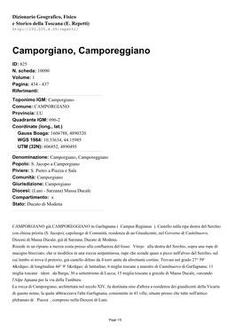 Camporgiano, Camporeggiano
