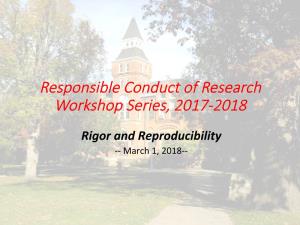 RCR Rigor and Reproducibility