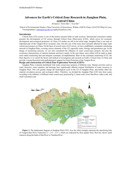 Advances for Earth's Critical Zone Research in Jianghan Plain, Central