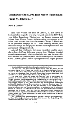John Minor Wisdom and Frank M. Johnson, Jr