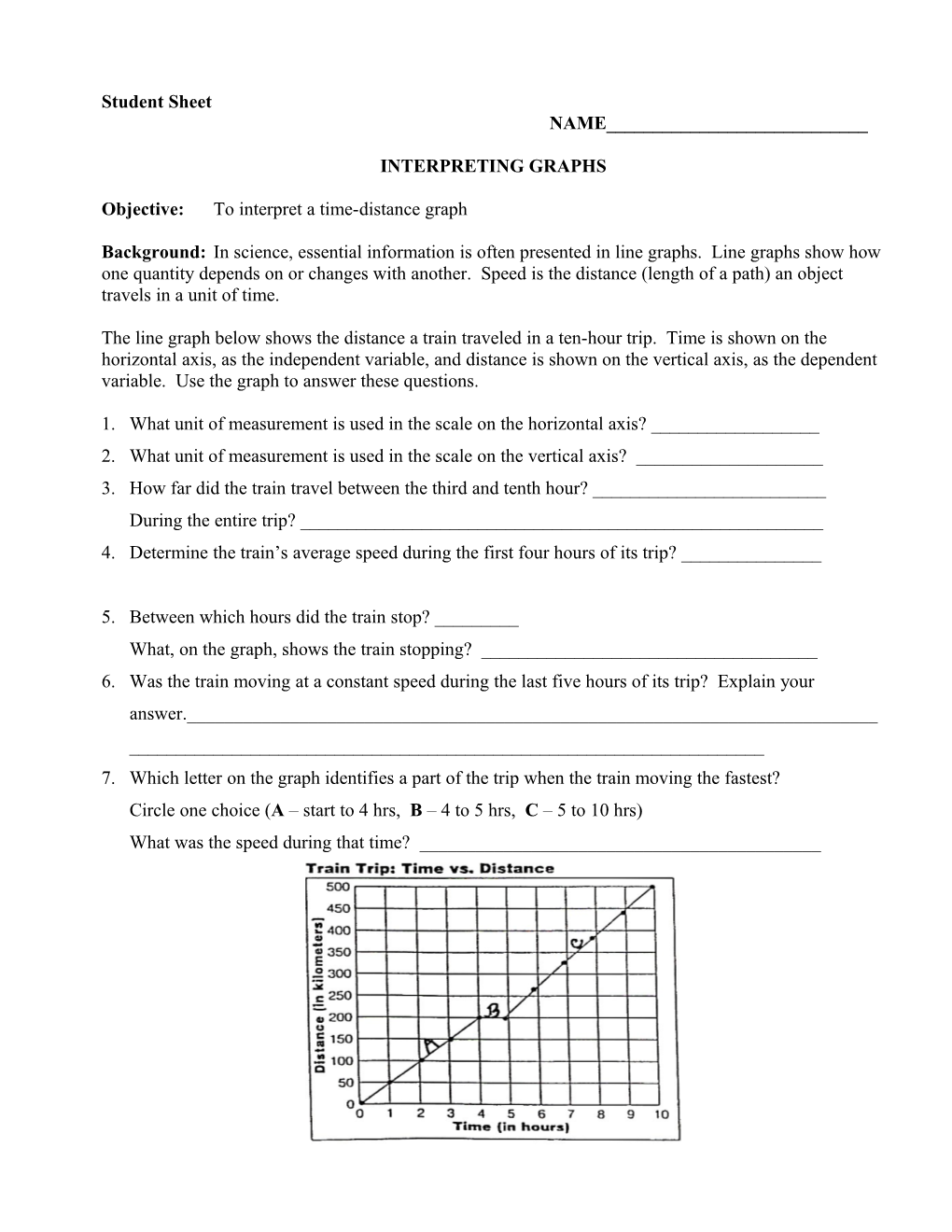 Student Sheet