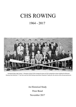 CHS Rowing History