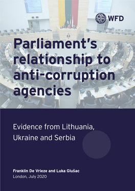 Parliament's Relationship to Anti-Corruption Agencies