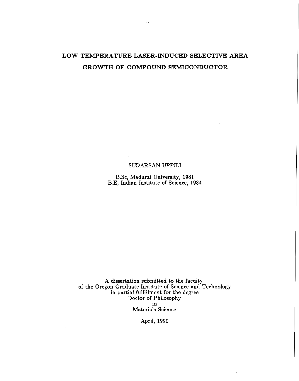 Low Temperature Laser-Induced Selective Area Growth of Compound Semiconductor