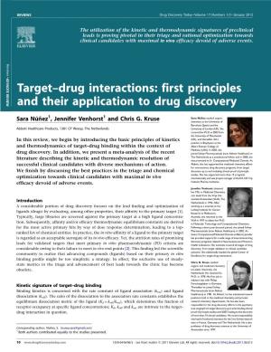 First Principles and Their Application to Drug Discovery