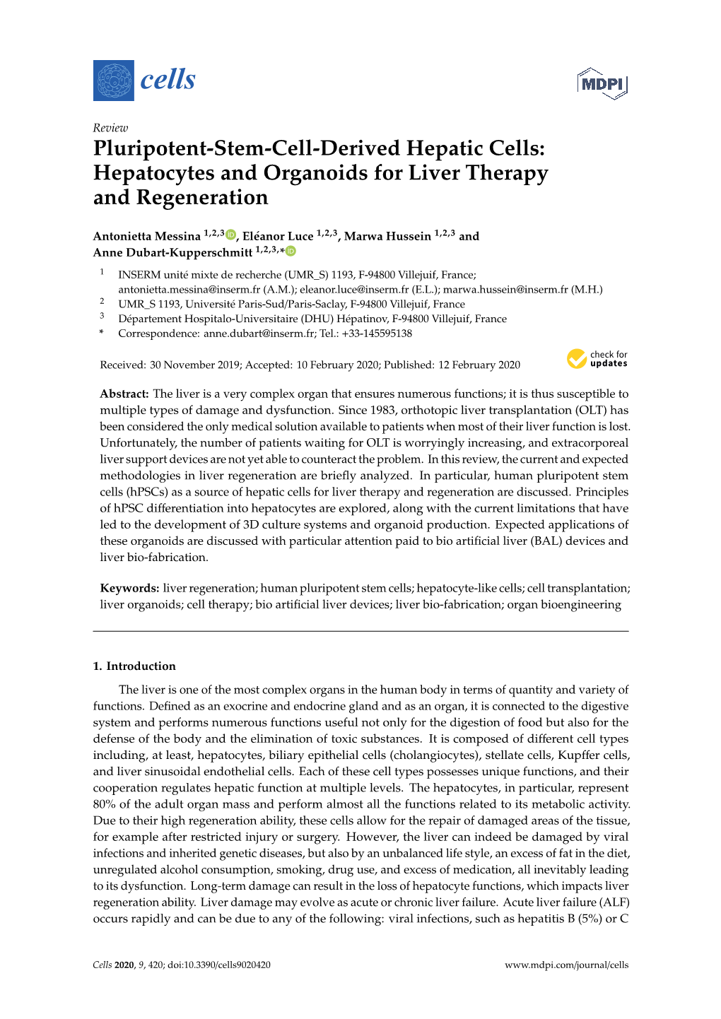 Pluripotent-Stem-Cell-Derived Hepatic Cells: Hepatocytes and Organoids for Liver Therapy and Regeneration