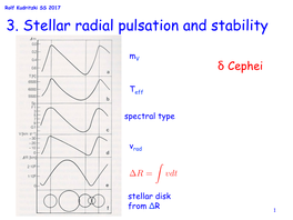 3. Stellar Radial Pulsation and Stability