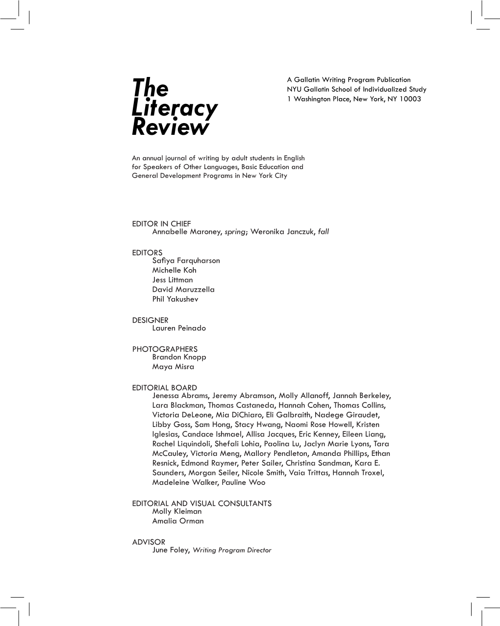 The Literacy Review