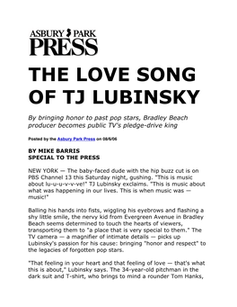 The Love Song of Tj Lubinsky