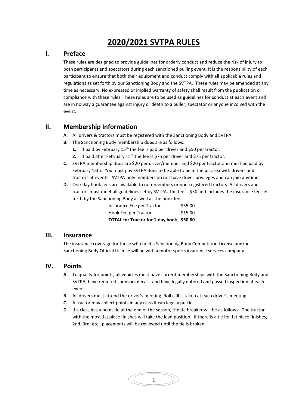 2020/2021 Svtpa Rules I