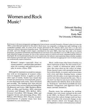 Women and Rock Music1