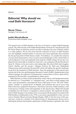 Why Should We Read Dalit Literature?