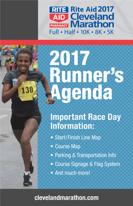 2017 Runner's Agenda
