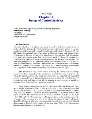 Chapter 12 Design of Control Surfaces