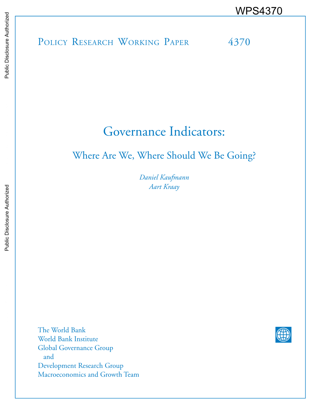 Governance Indicators