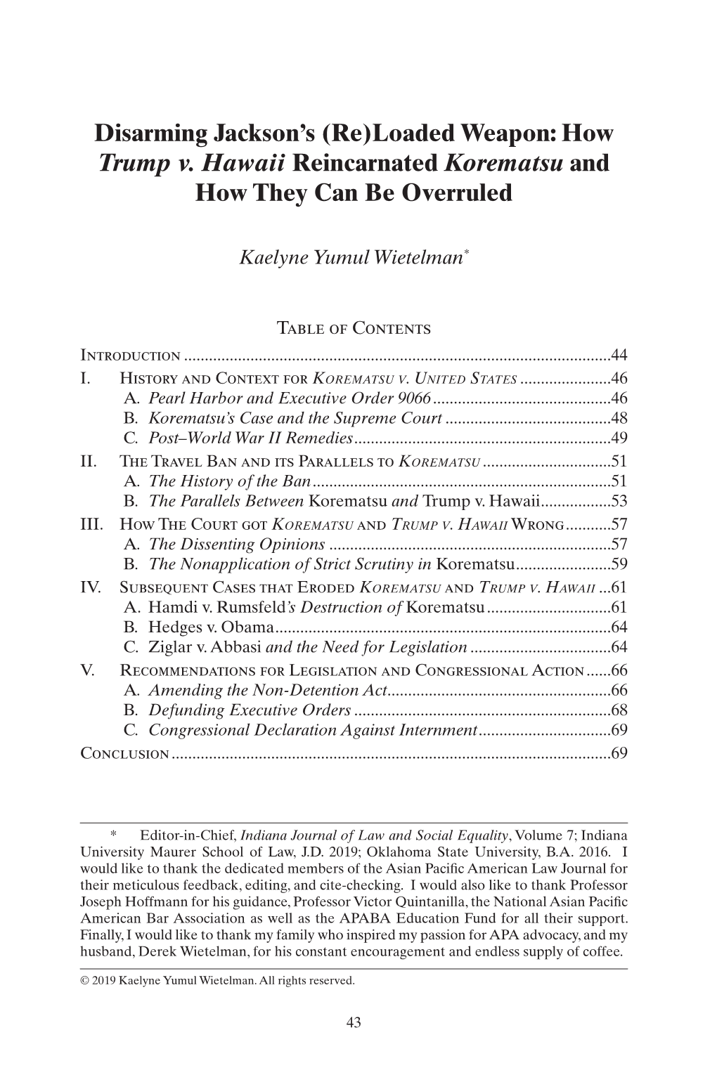 How Trump V. Hawaii Reincarnated Korematsu and How They Can Be Overruled