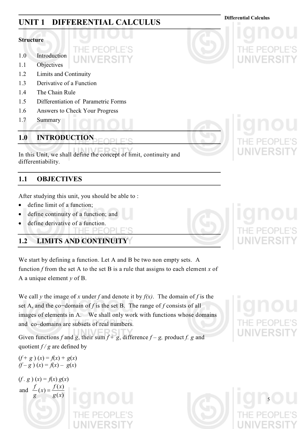 Unit – 1 Differential Calculus