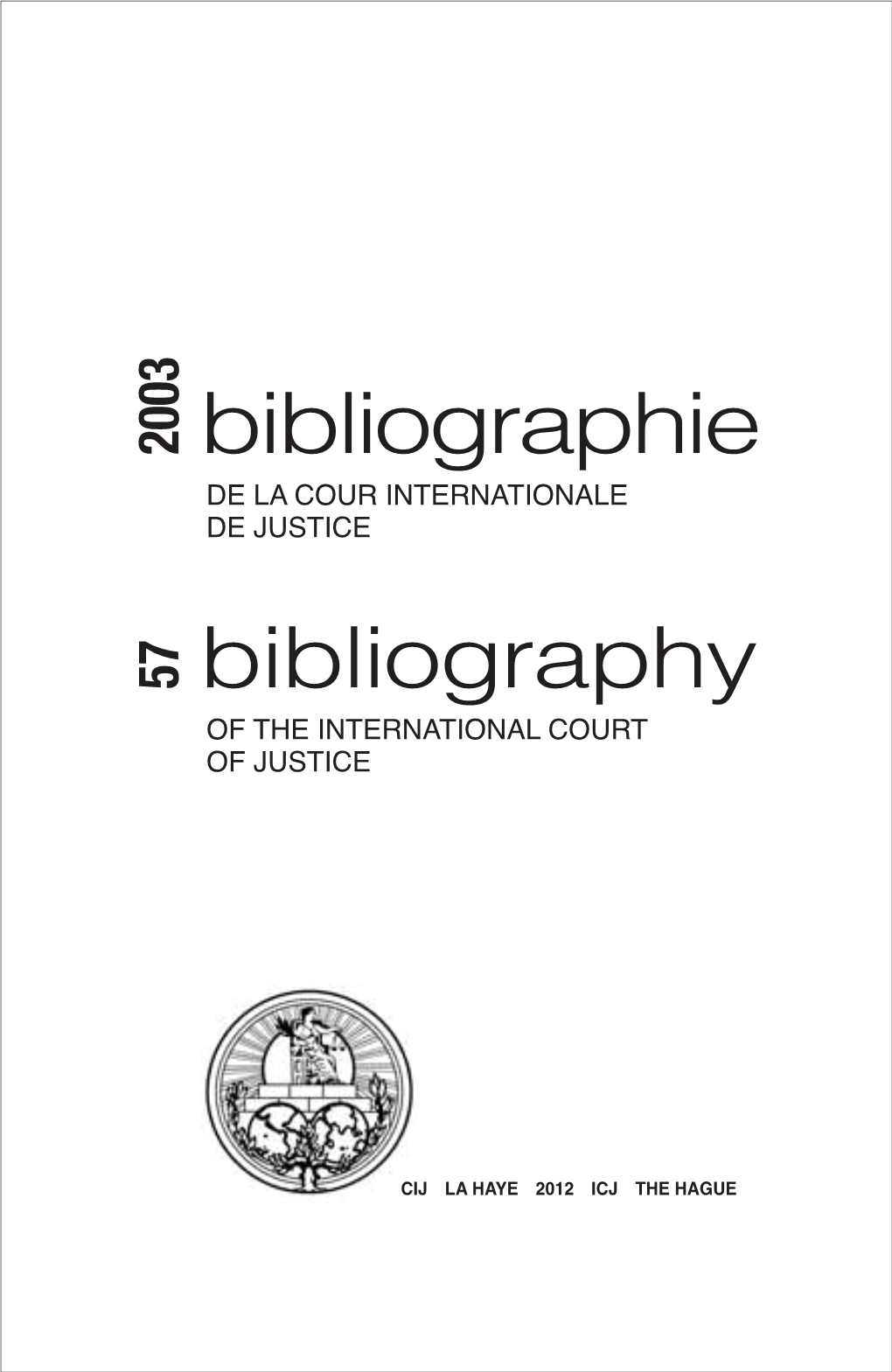 Bibliography Bibliographie