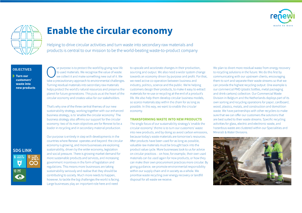 Enable the Circular Economy