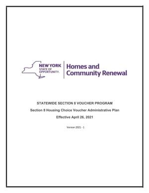 Section 8 Housing Choice Voucher Administrative Plan