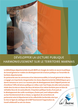 Développer La Lecture Publique Harmonieusement Sur Le Territoire Marnais