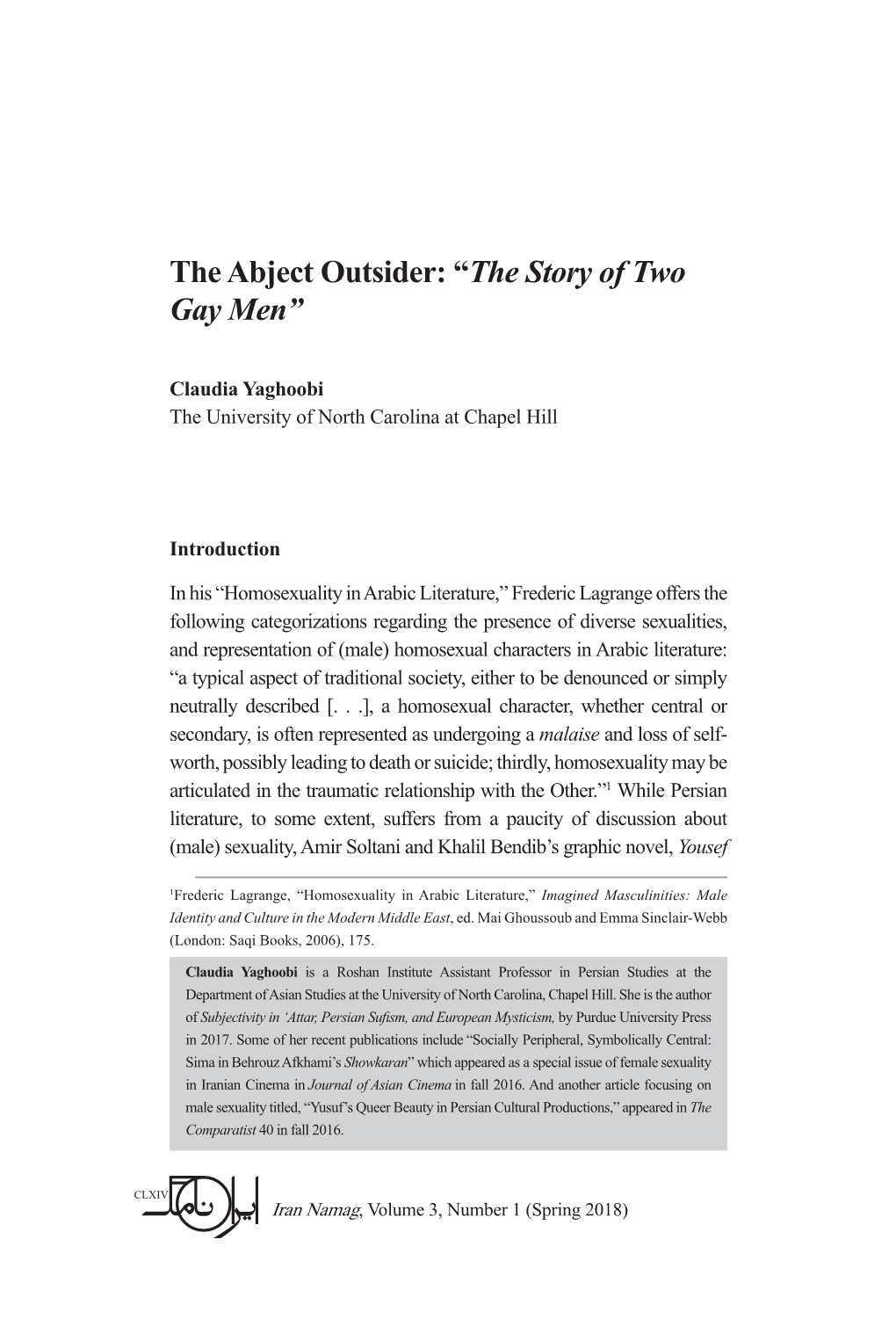 The Abject Outsider: “The Story of Two Gay Men”