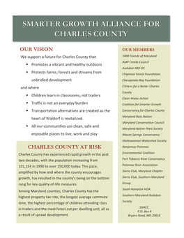 Smarter Growth Alliance for CHARLES County